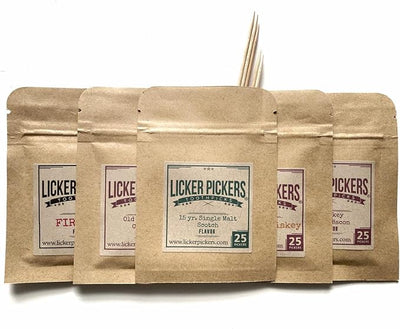 All White Birch Wood Liquor Infused Toothpicks Pack - Licker Pickers Toothpicks